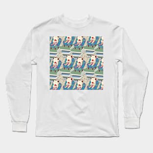 cats in library Long Sleeve T-Shirt